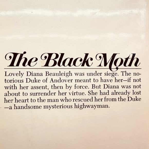 The Black Moth by Georgette Heyer 1976 Vtg Paperback Novel PB Historical Romance - Picture 6 of 11